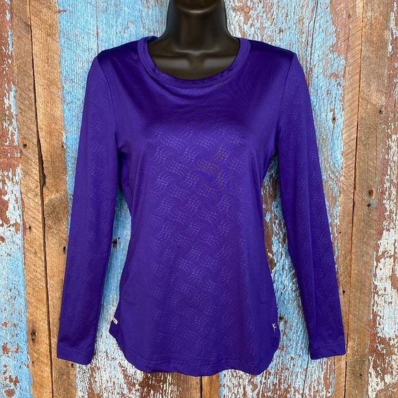 DANSKIN Now Dri-More TECH Blue Purple Long Sleeve Top Size XS - Picture 1 of 4
